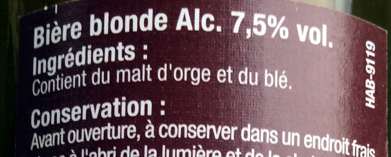 U Bière blonde de Caractère packshot