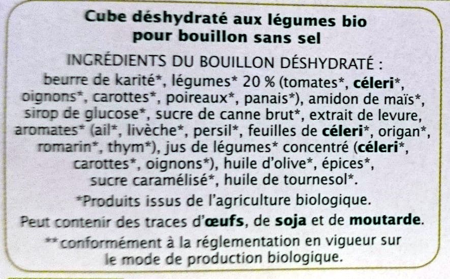 Jardin Bio' Bouillon cube légumes sans sel packshot