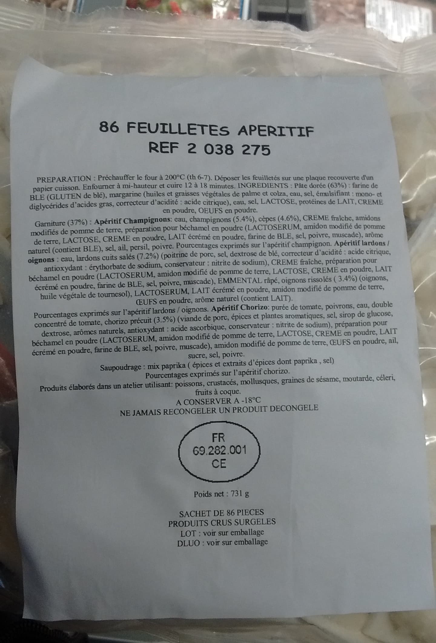 Sans marque 86 feuilletés apéritif packshot