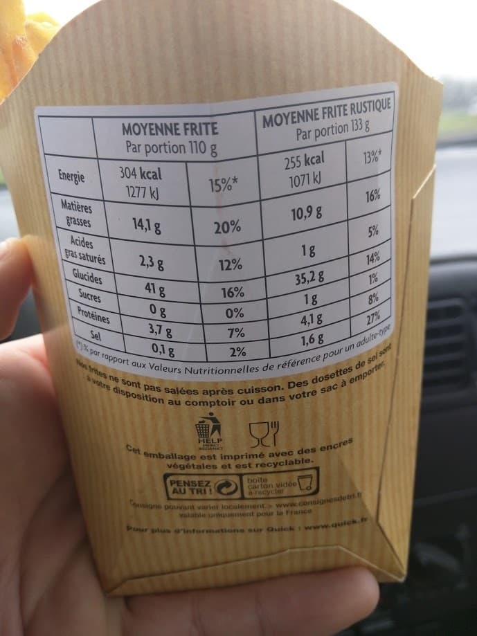 Quick Frites Moyenne Les Rustiques packshot