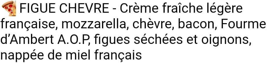 Dominos Pizza figue chèvre packshot
