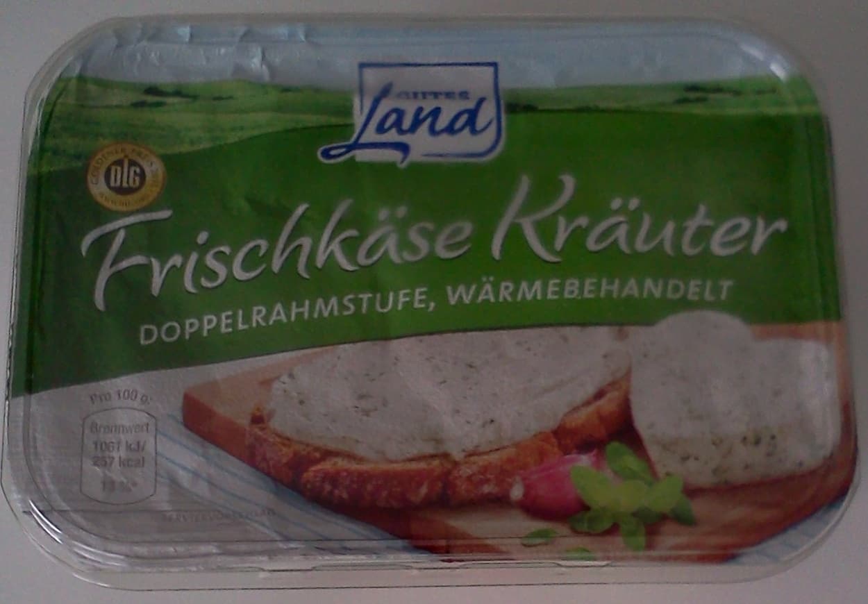 Gutes Land Frischkäse Kräuter Doppelrahmstufe, wärmebehandelt packshot