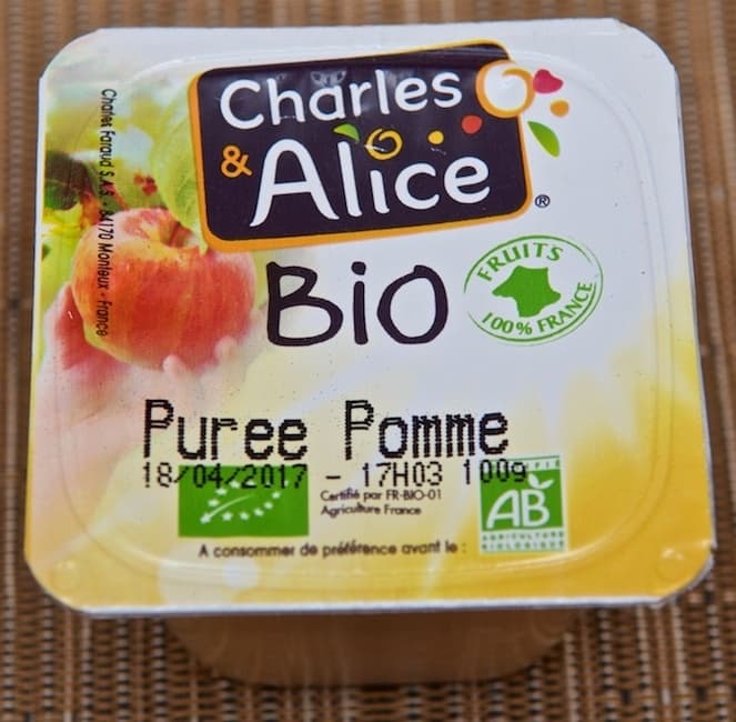Charles & Alice Purée Pommes Bio packshot