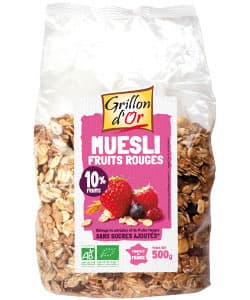 Grillon d'Or Muesli fruits rouges packshot