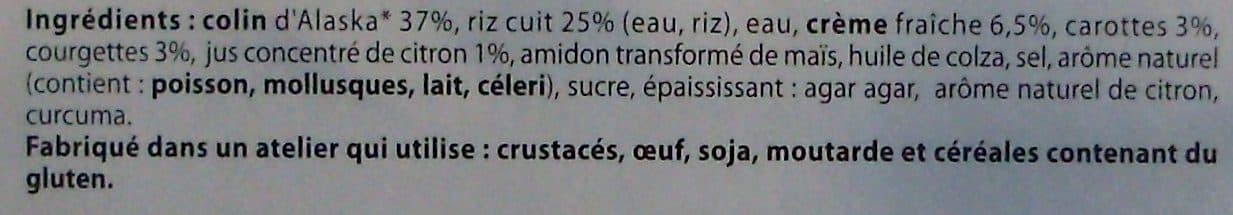Aldi Colin d'Alaska sauce citron et riz aux légumes packshot
