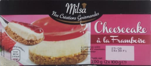 Milsa Cheesecake à la Framboise packshot