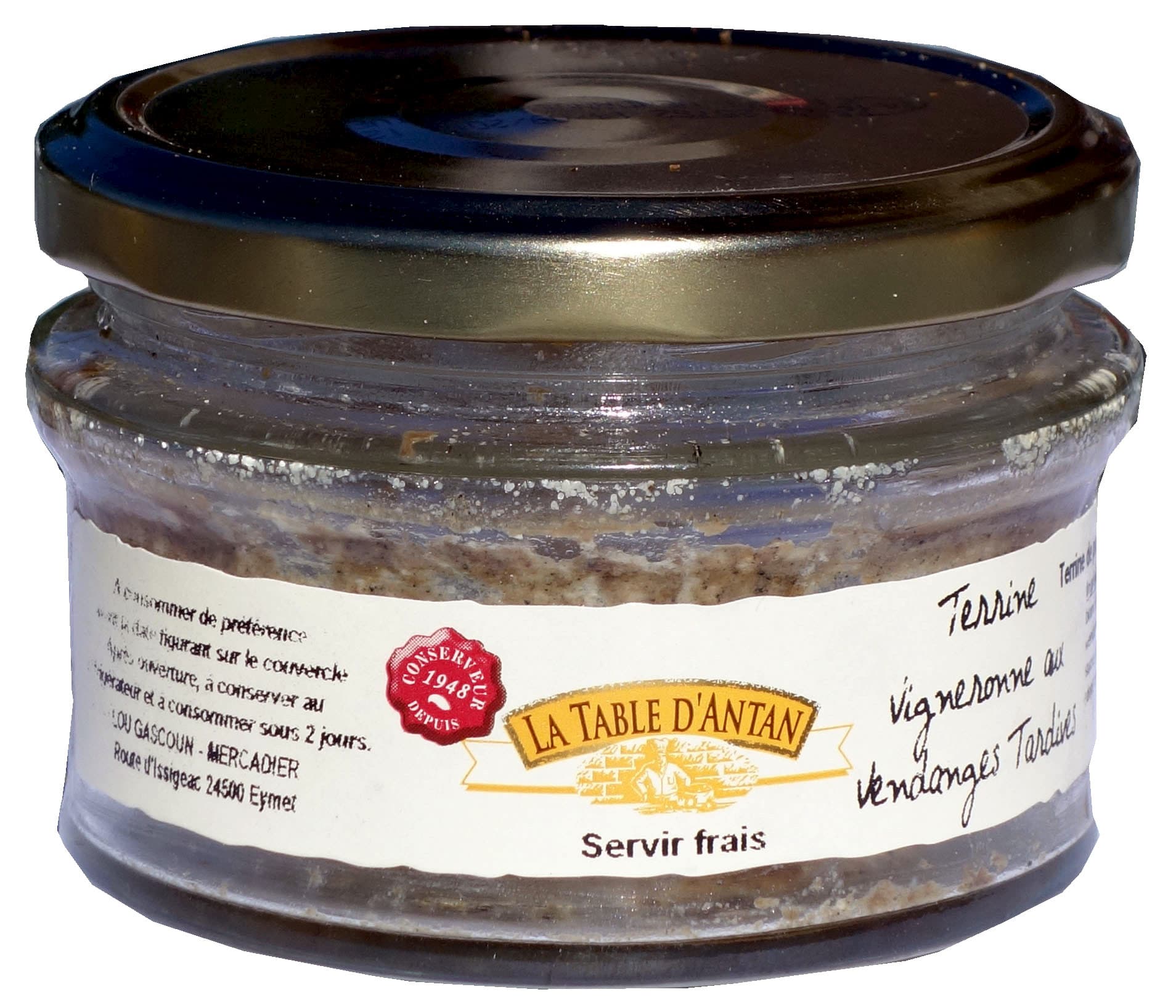 La Table d'Antan Terrine vigneronne au Vendanges Tardives packshot