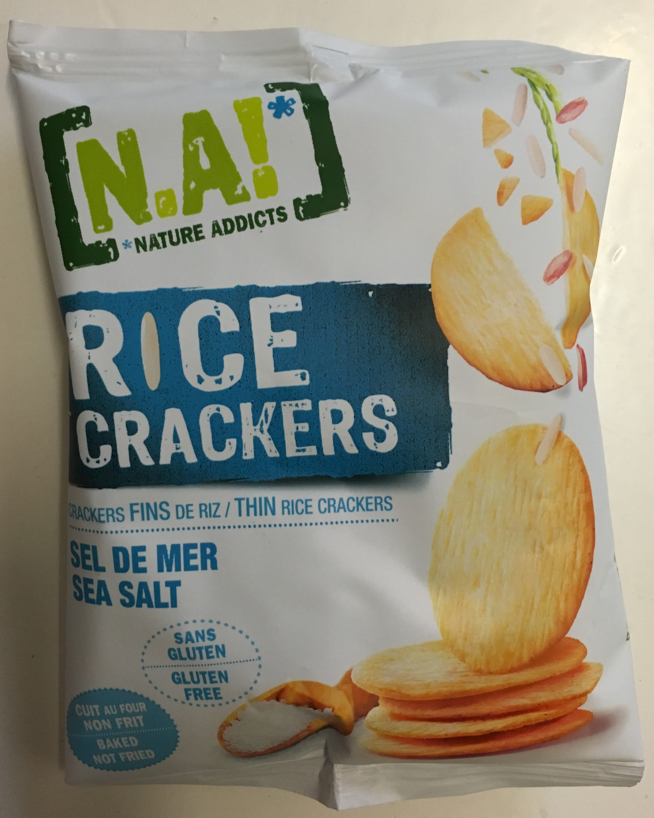 N.A ! NATURE ADDICTS Rice crackers Sel de mer packshot
