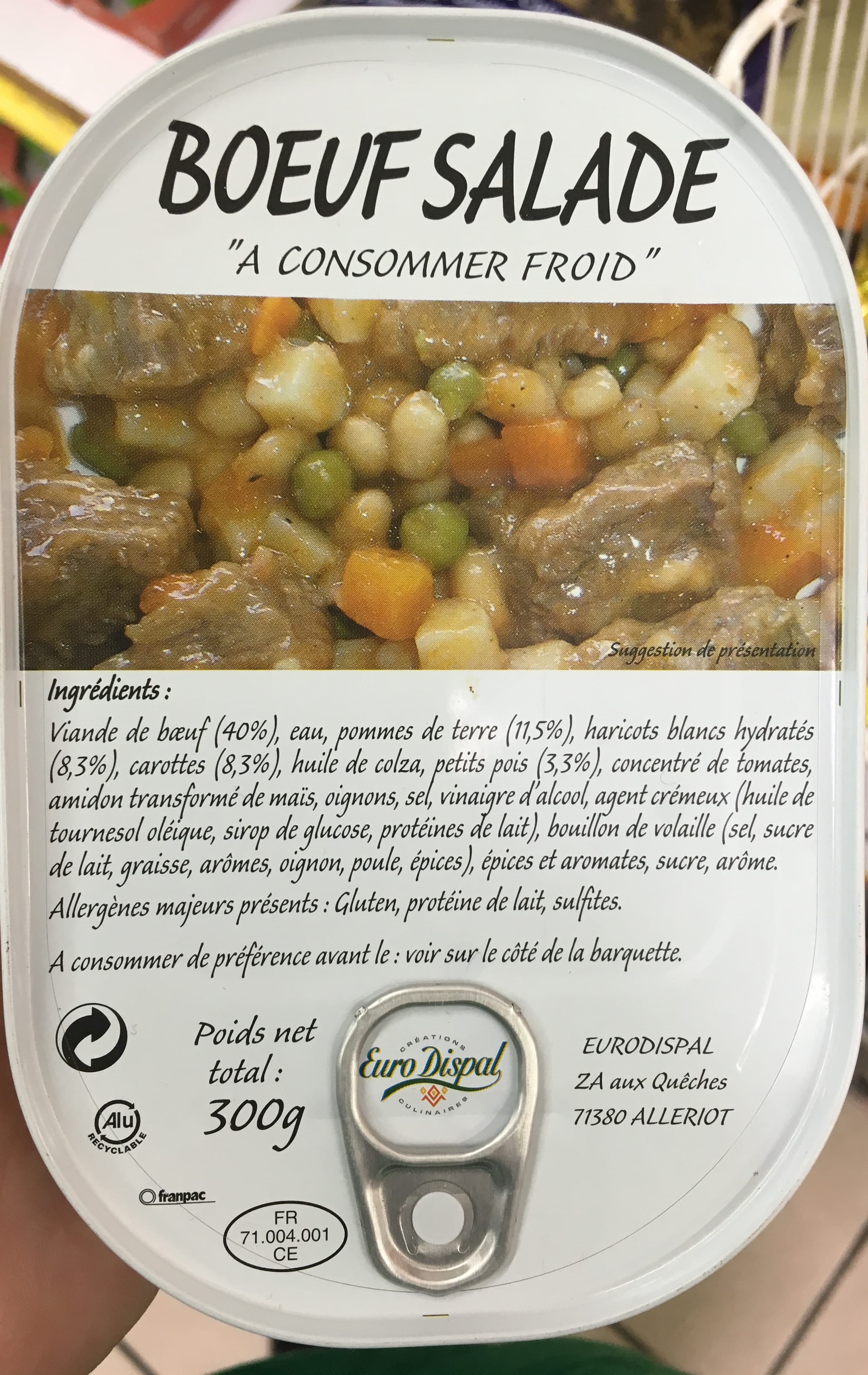 Euro Dispal Boeuf salade packshot