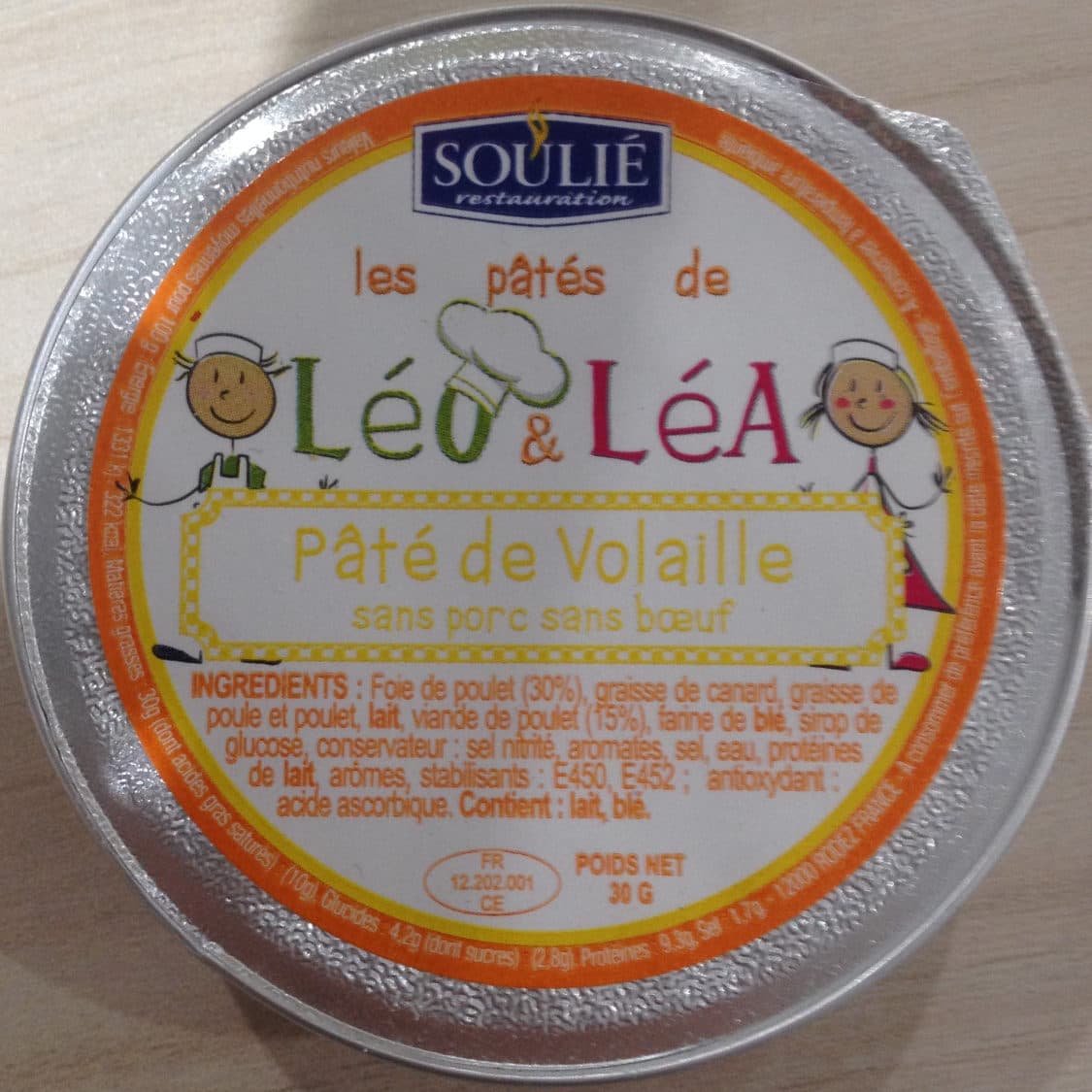 Les pâtés de Léo & Léa Les pâtés de Léo & Léa Pâté de Volaille sans porc sans boeuf packshot
