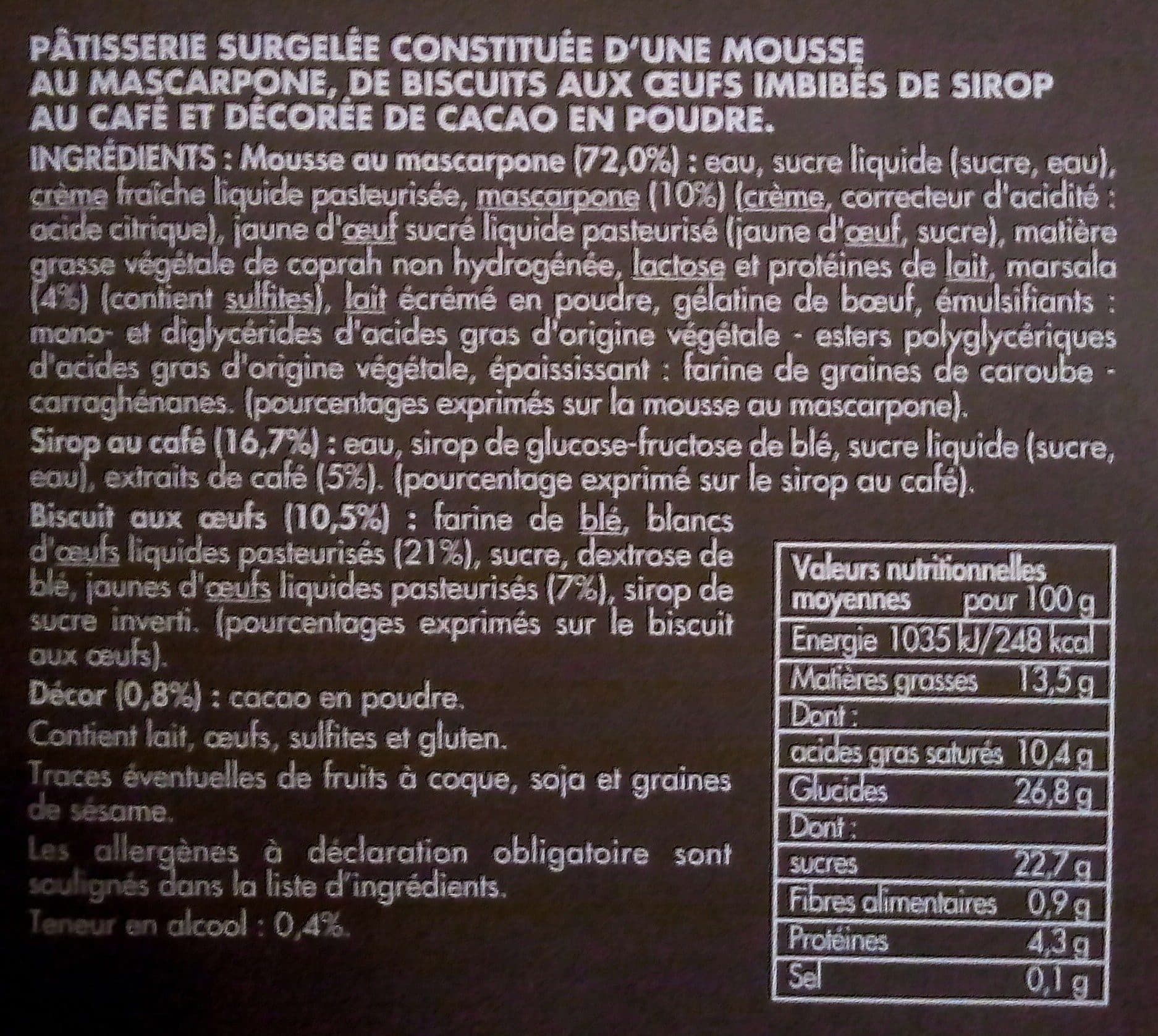 Toupargel Tiramisu packshot