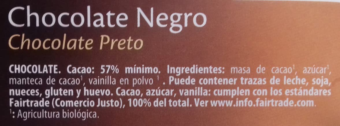 Gutbio Chocolate negro 57% de cacao packshot