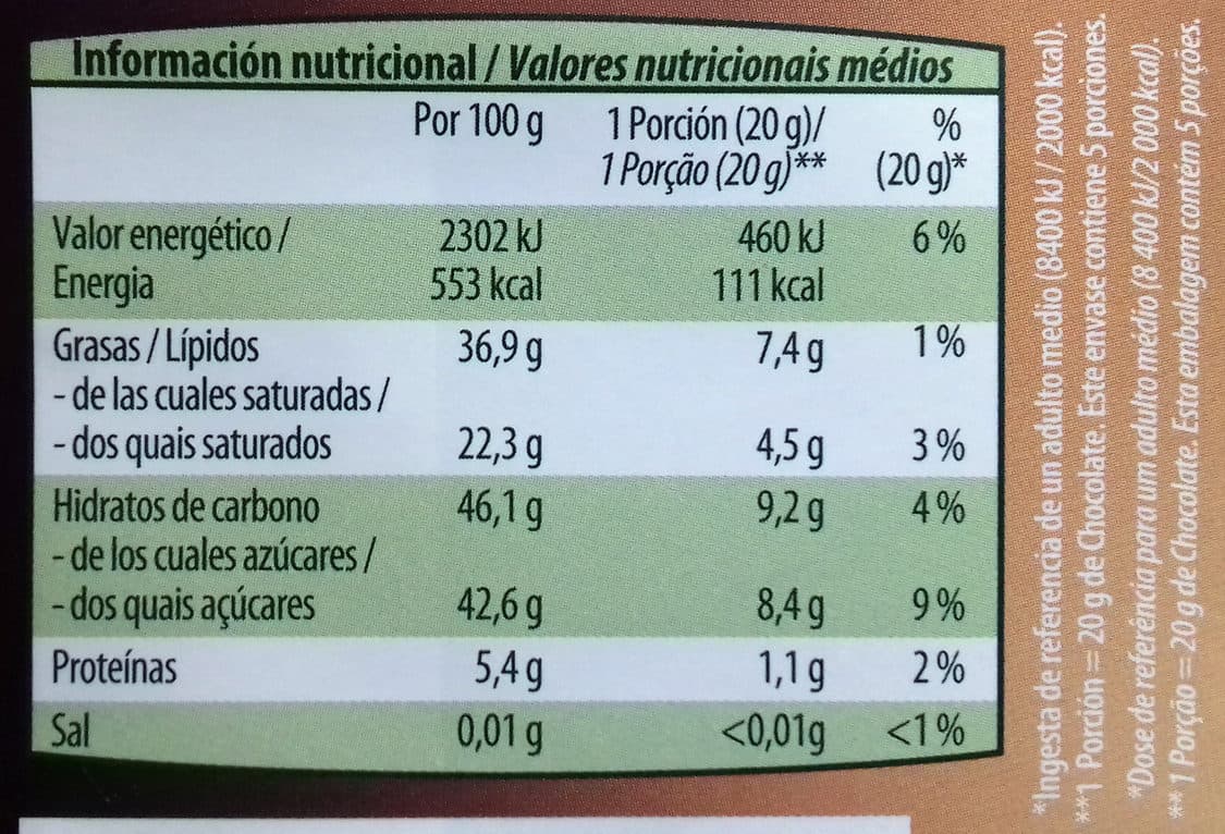 Gutbio Chocolate negro 57% de cacao packshot