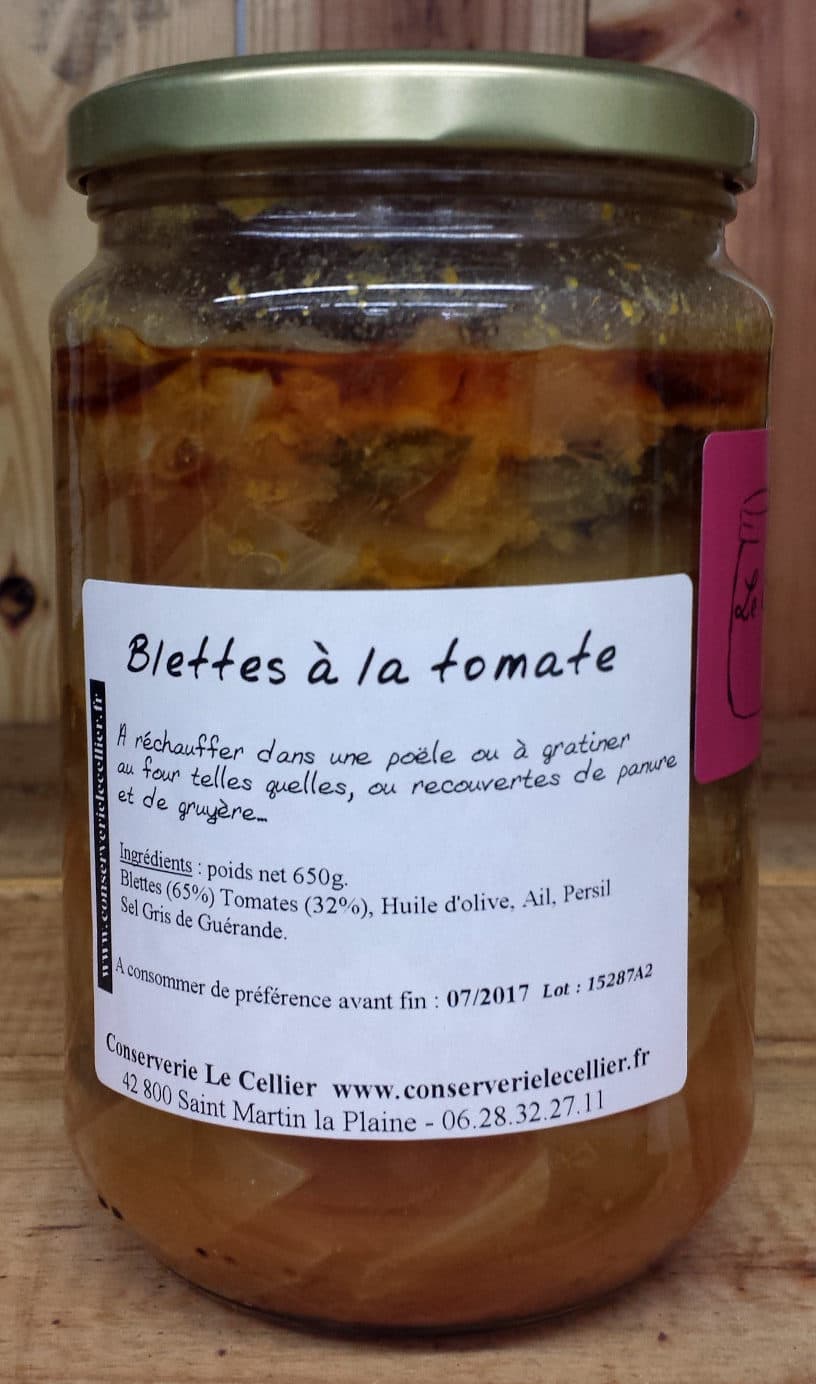 Conserverie Le Cellier Blettes à la Tomate packshot