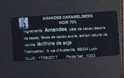 Bouillet chocolat noir 70 % amandes caramélisées packshot
