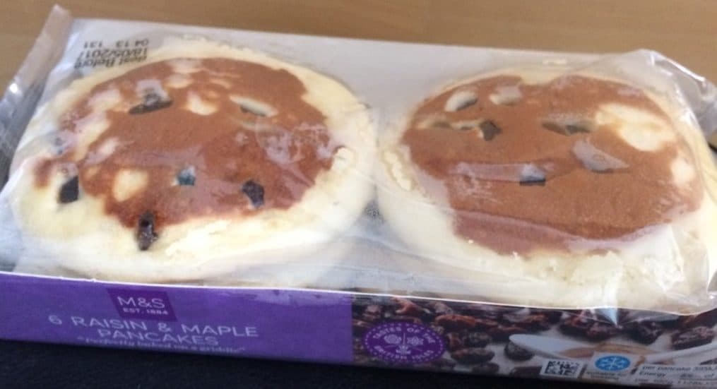 Marks & Spencer 6 Raisin & Maple Pancakes packshot