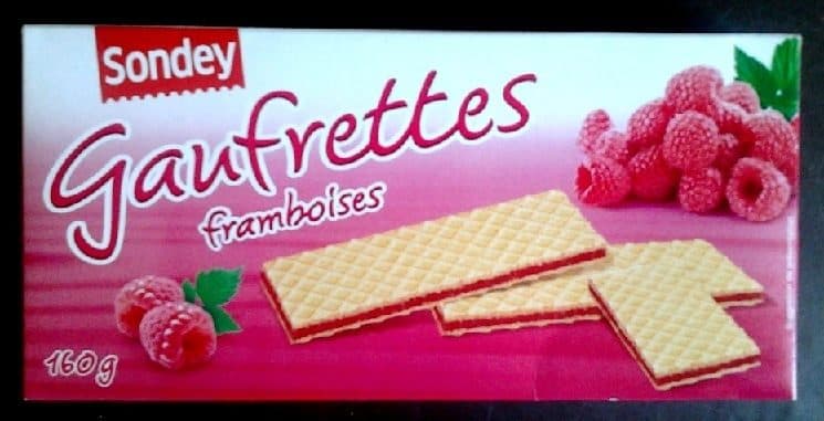 SONDEY SONDEY Gaufrettes framboise packshot