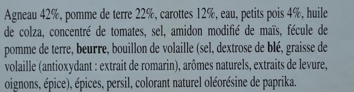 Toupnot Navarin d'Agneau packshot