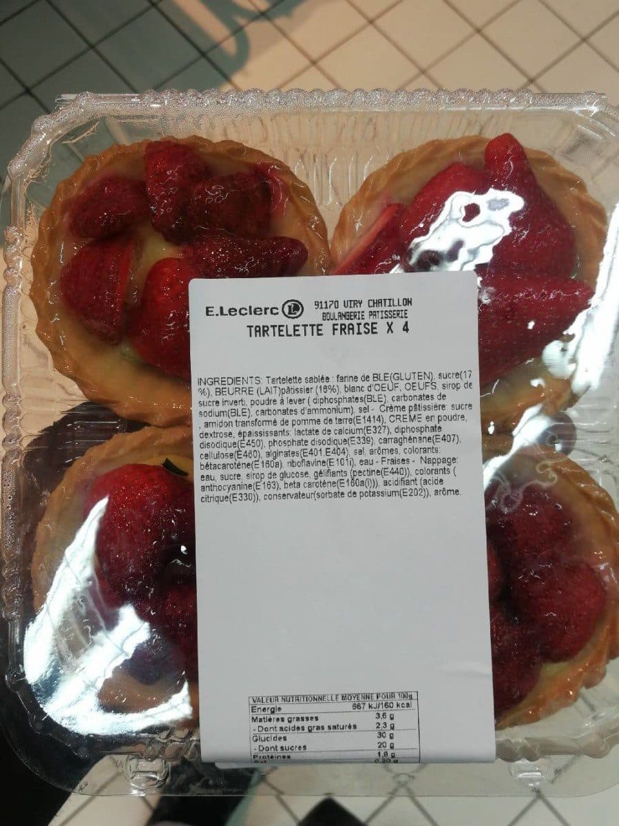 E.Leclerc Tartelette fraise x4 packshot