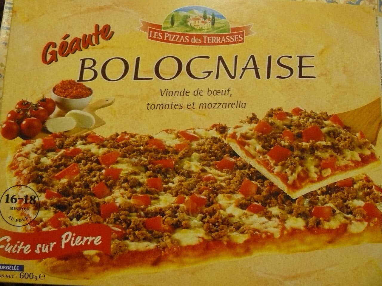 Les pizzas des Terrasses Géante Bolognaise packshot