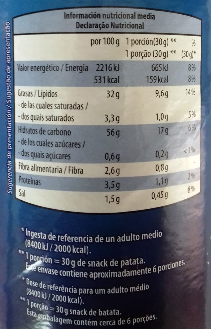 Aldi Aperitivo de Patata Salado packshot