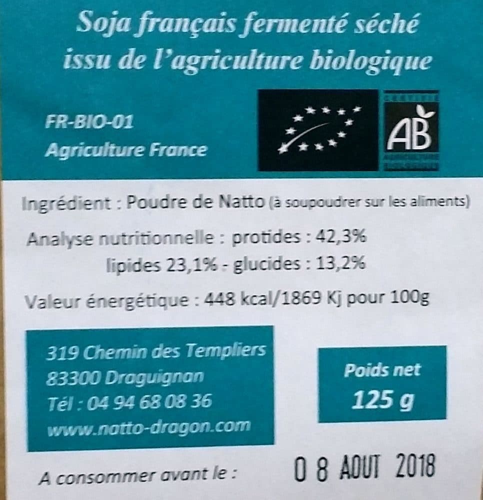 Natto du Dragon Natto du dragon - poudre de Natto packshot
