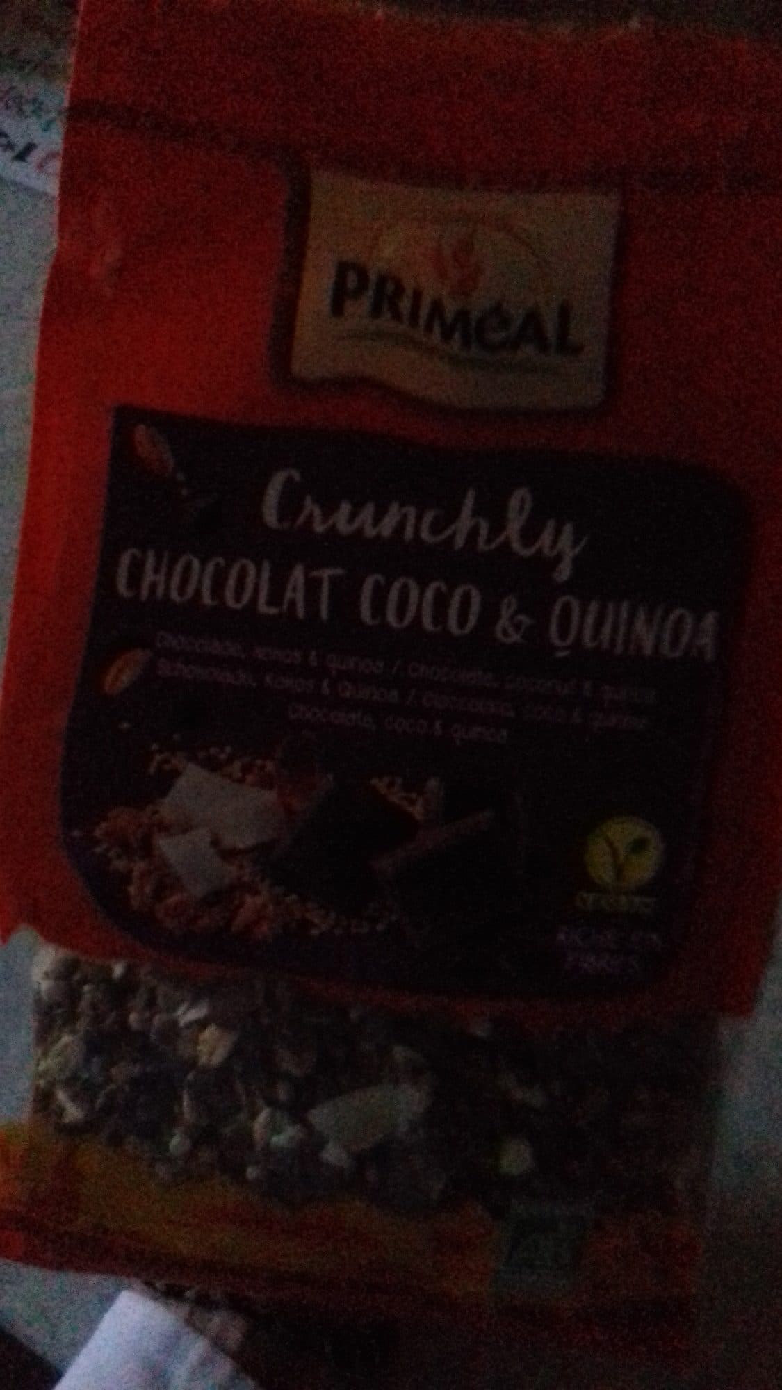 priméal crunchly chocolat coco et quinoa (priméal) packshot