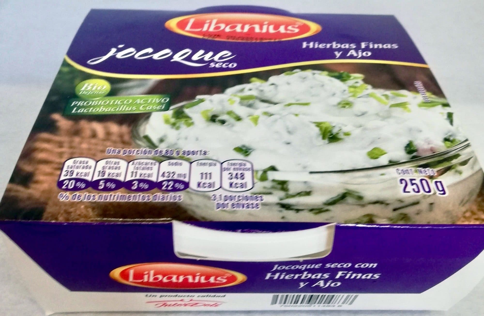 Libanius Jocoque seco hierbas finas y ajo packshot
