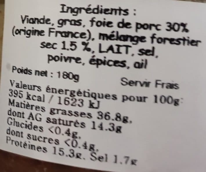 AJM Terrine Forestière packshot