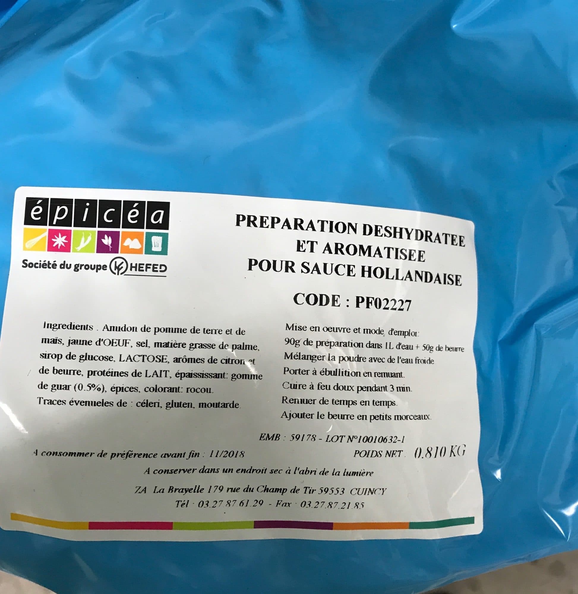 Hefed Préparation déshydratée et aromatisée pour sauce Hollandaise packshot