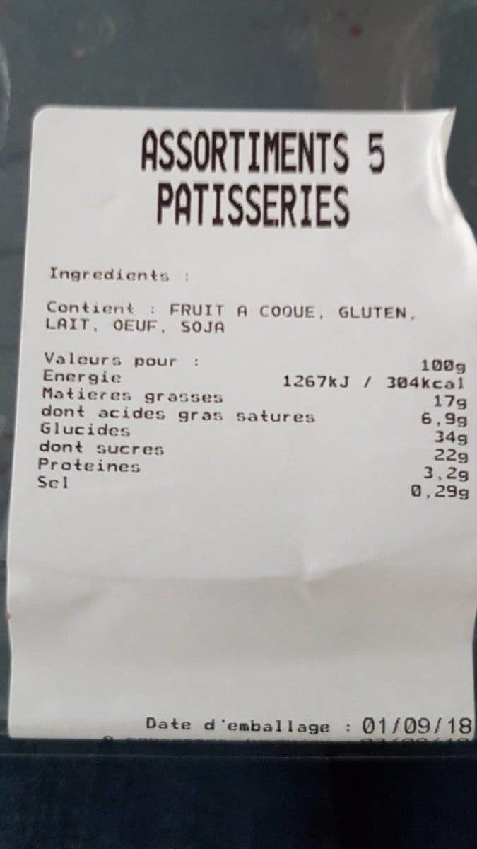 Open Food Facts Assortiment 5 pâtisserie packshot