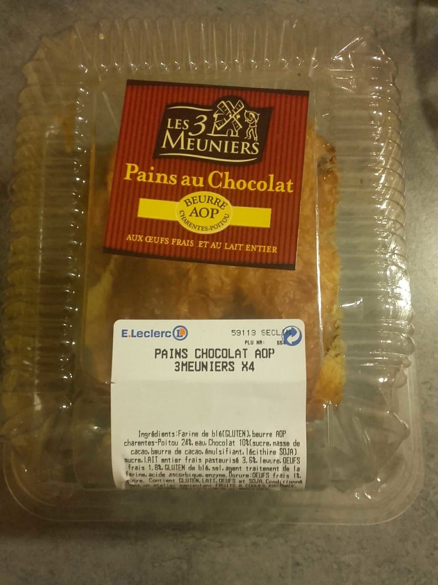 Les 3 meuniers Pains au chocolat packshot