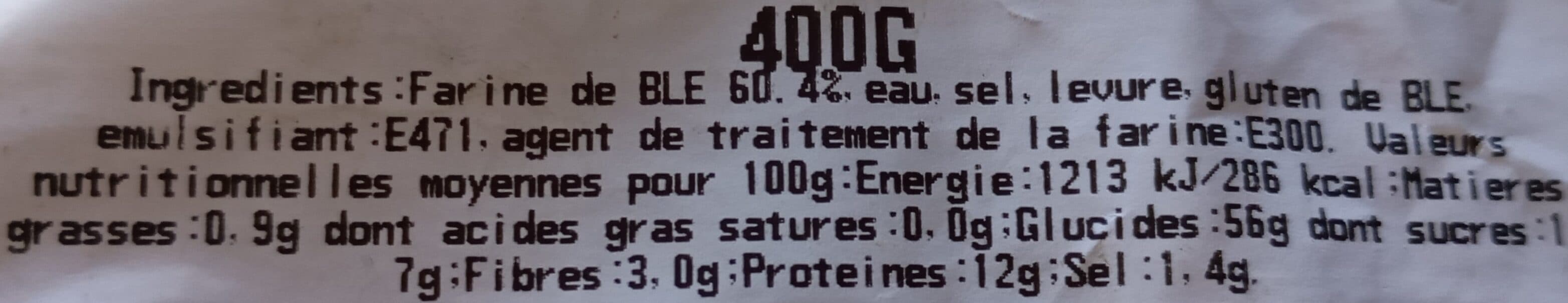 Super U Pain boule miche froment 400g packshot