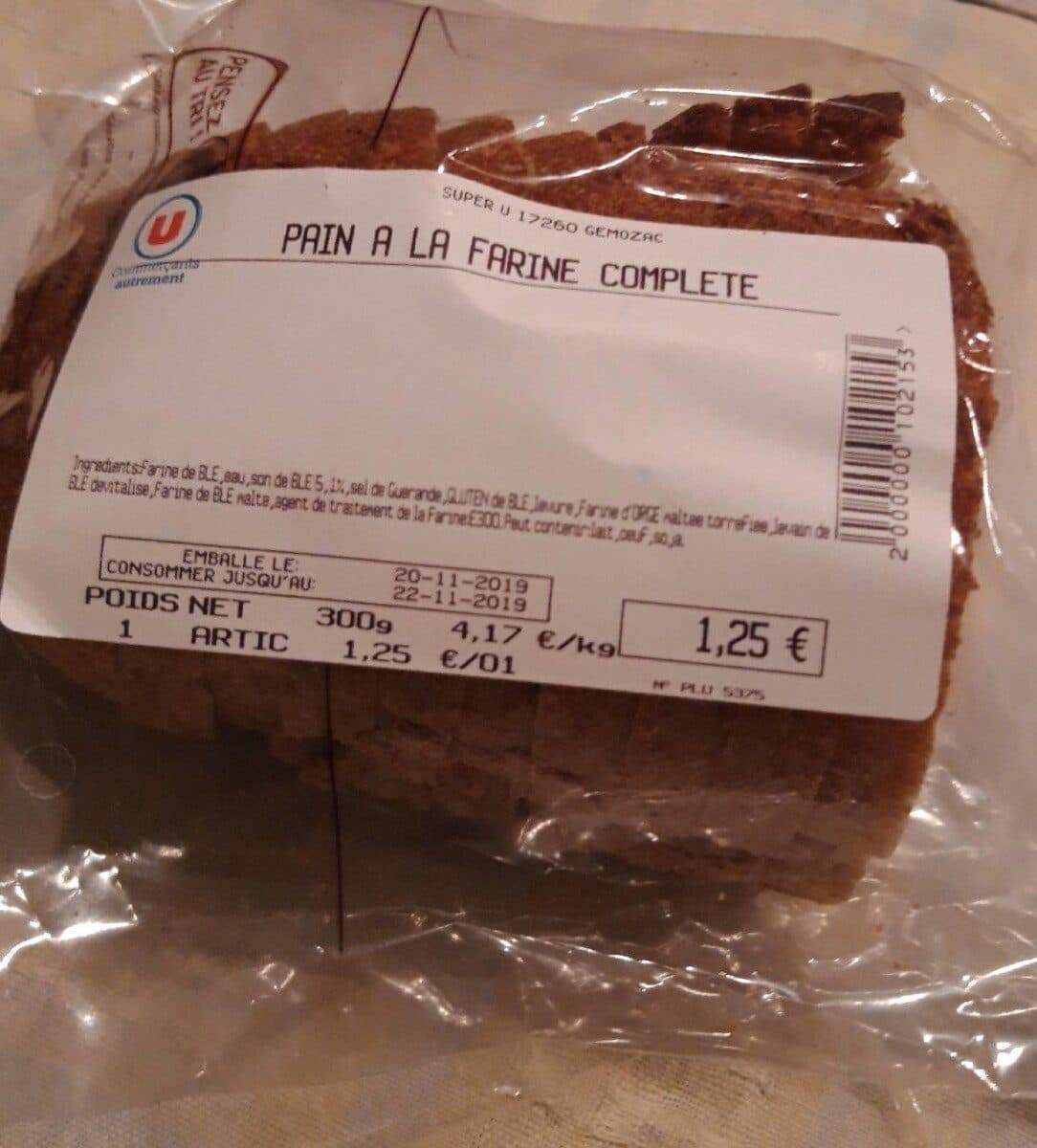 Super U Pain Complet packshot