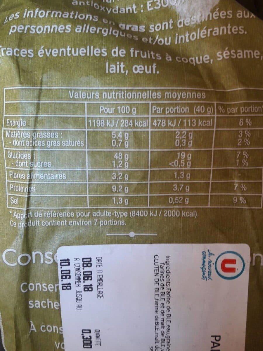 Super u Pain mais tournesol packshot