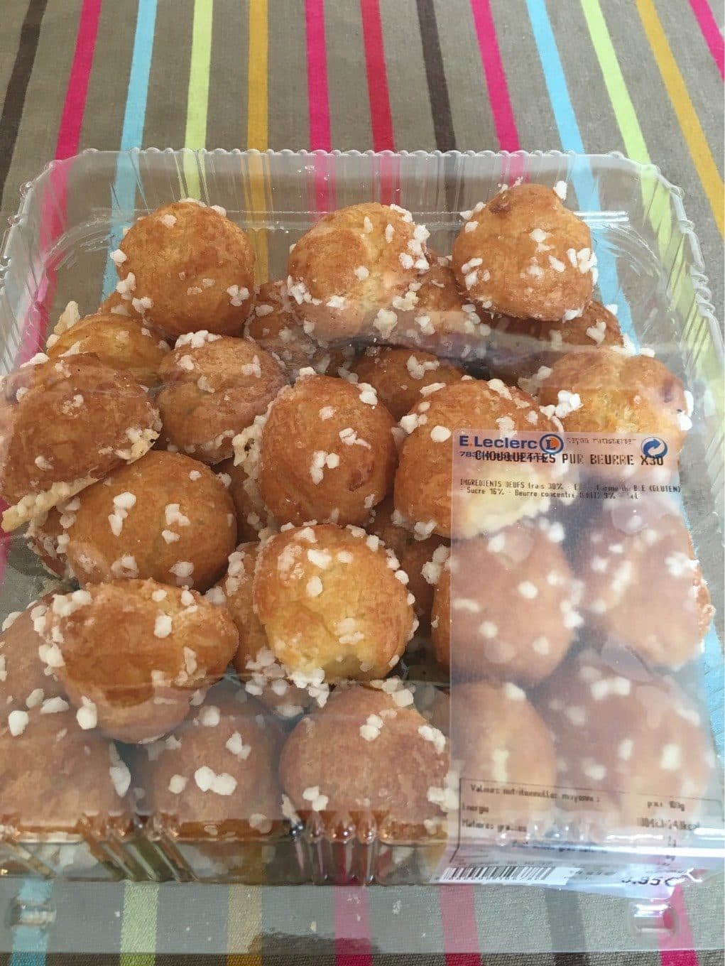 Leclerc Chouquettes pur beurre packshot