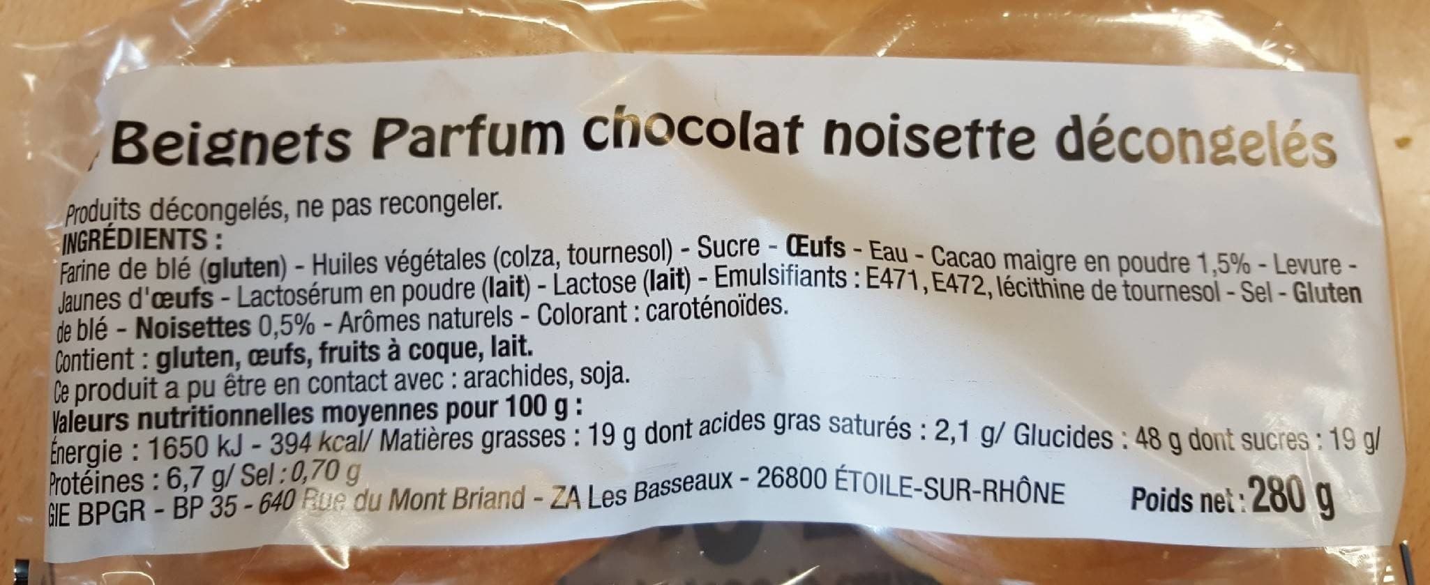 Intermarché 4 Beignets parfum chocolat noisette packshot