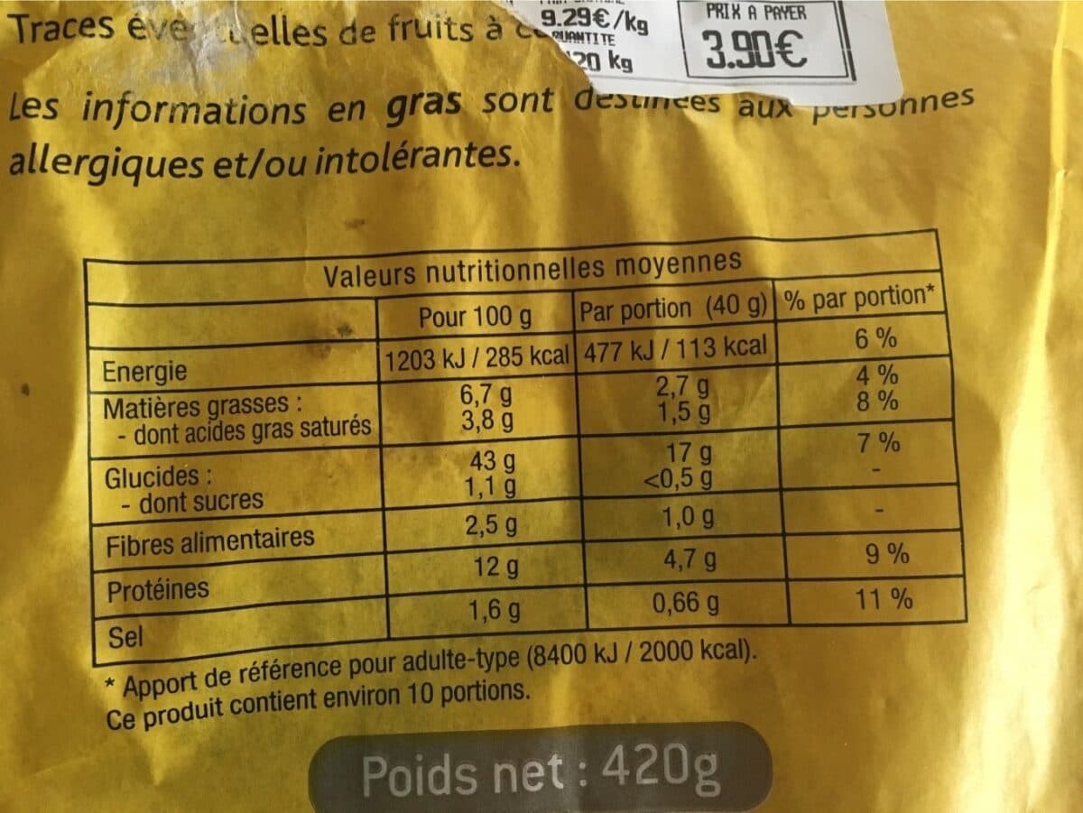 Open Food Facts Fougasse 3 fromages packshot