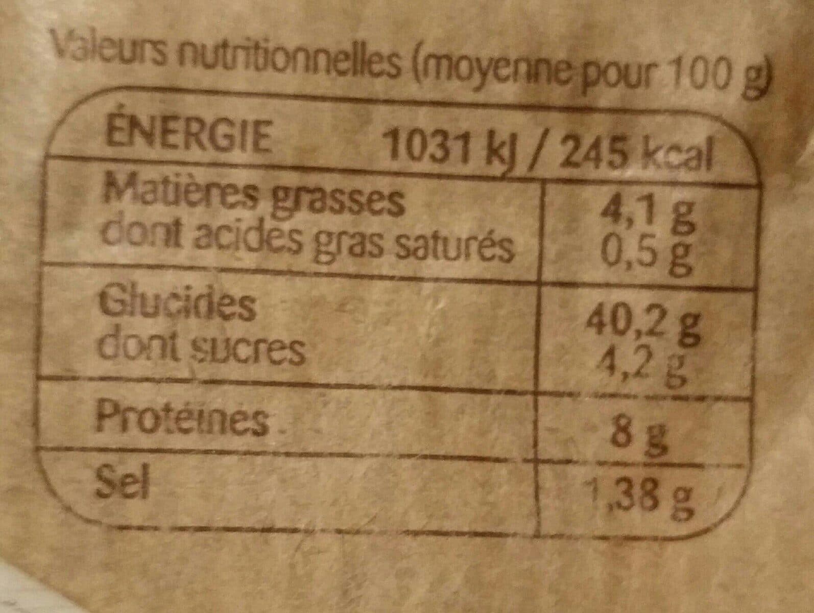 Open Food Facts Pain pavé au lin 400g packshot