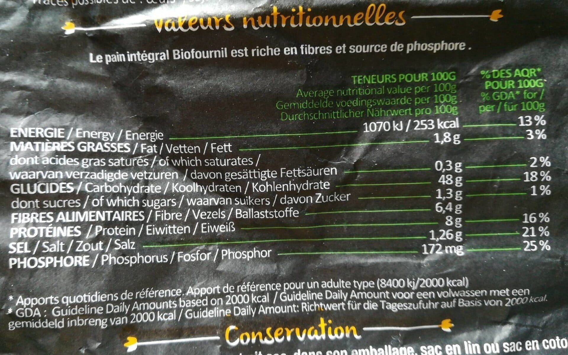 Biofournil Pain Complet packshot