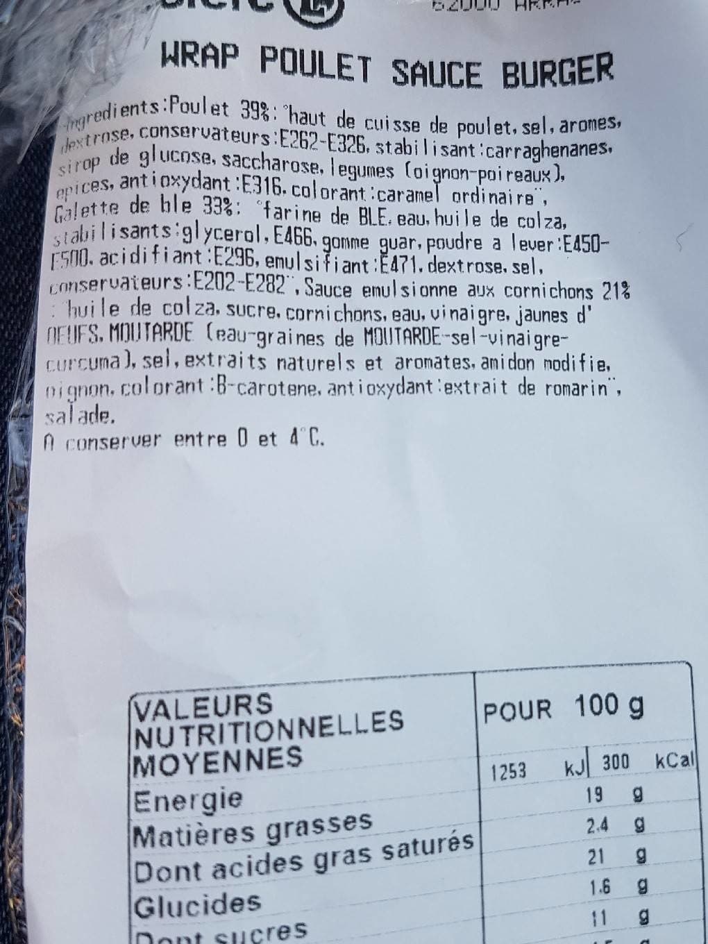 Leclerc Wrap poulet packshot