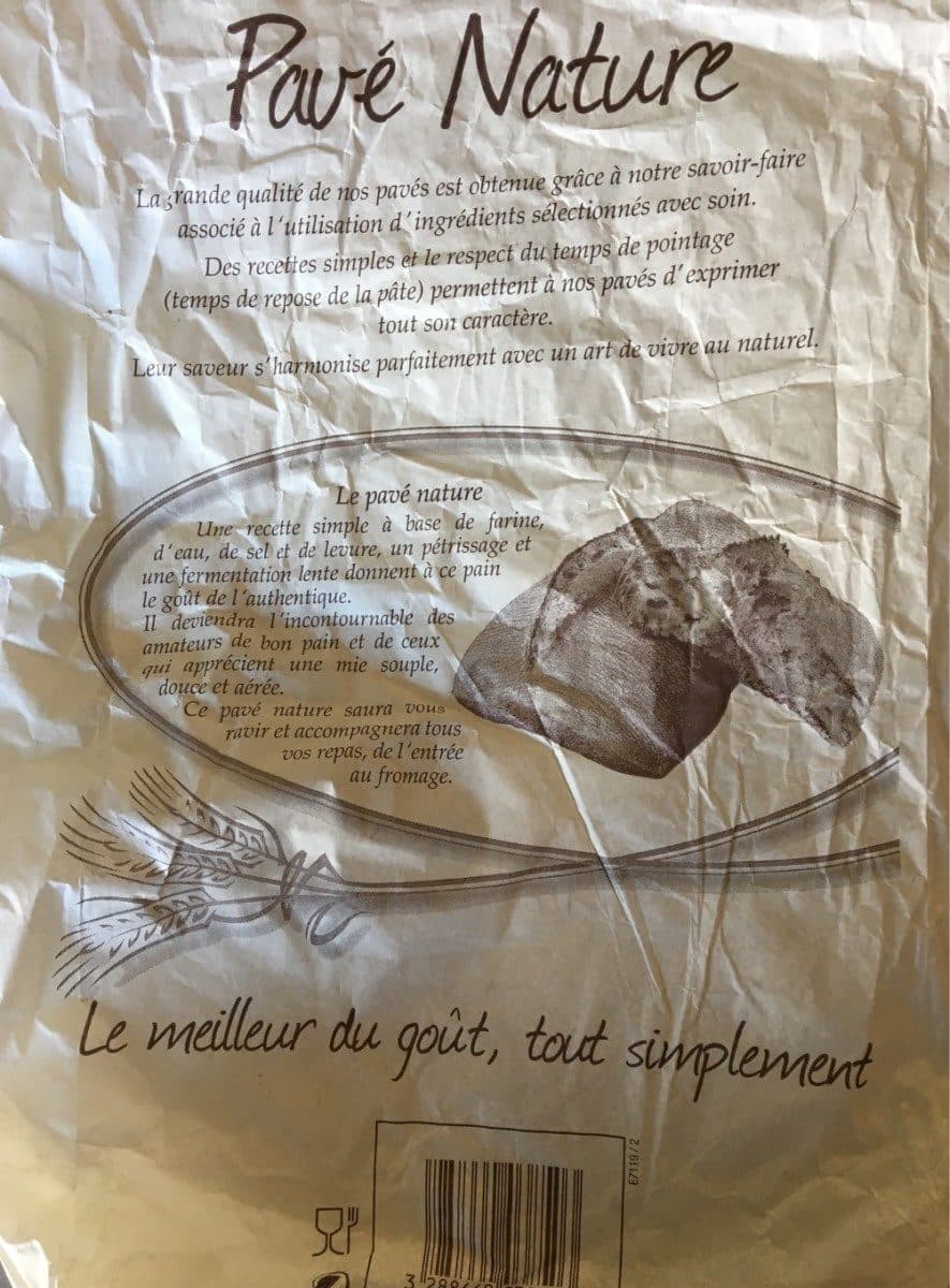 Open Food Facts Pavé nature packshot