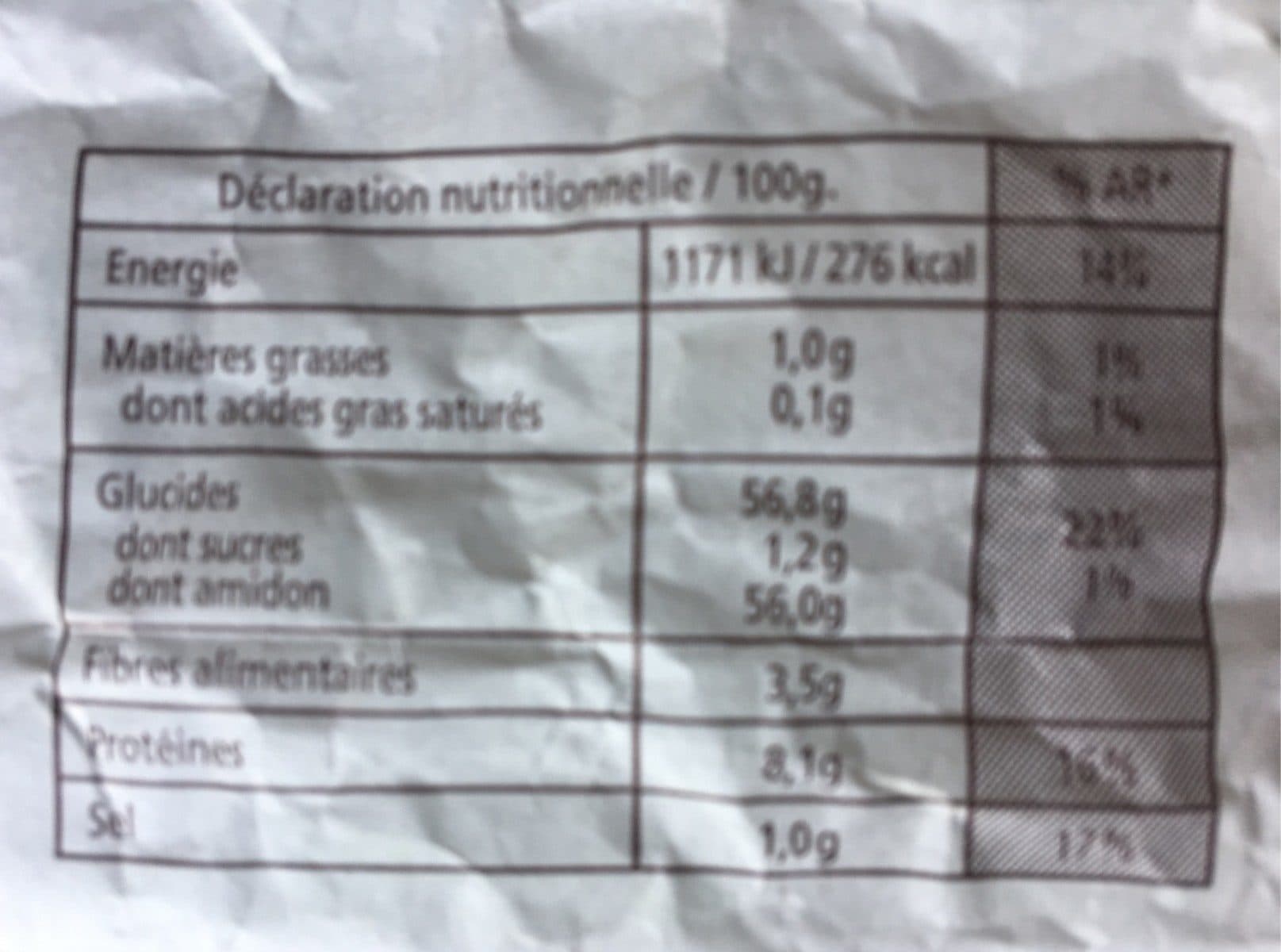 Open Food Facts Pavé nature packshot