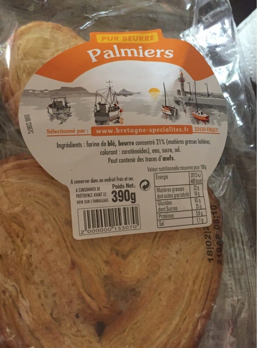 Open Food Facts Palmiers pur beurre packshot
