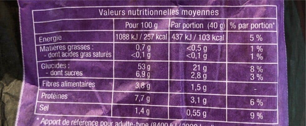 Open Food Facts Pain aux figues packshot