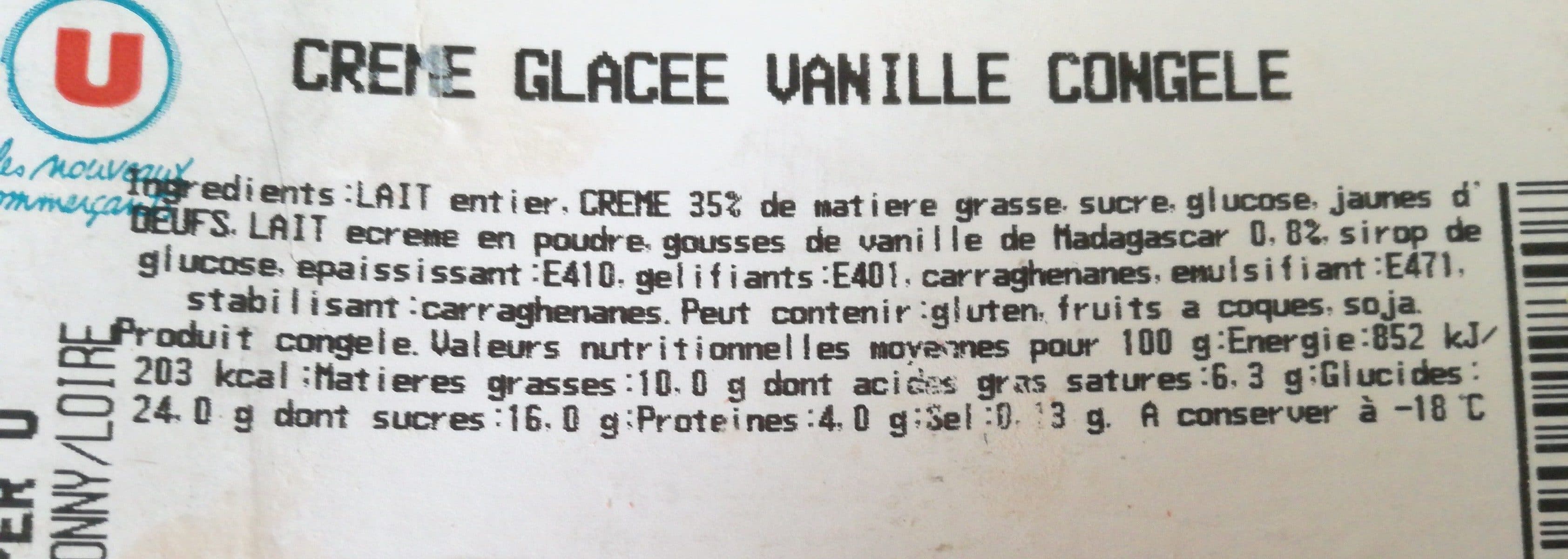Open Food Facts Crème glacée vanille packshot