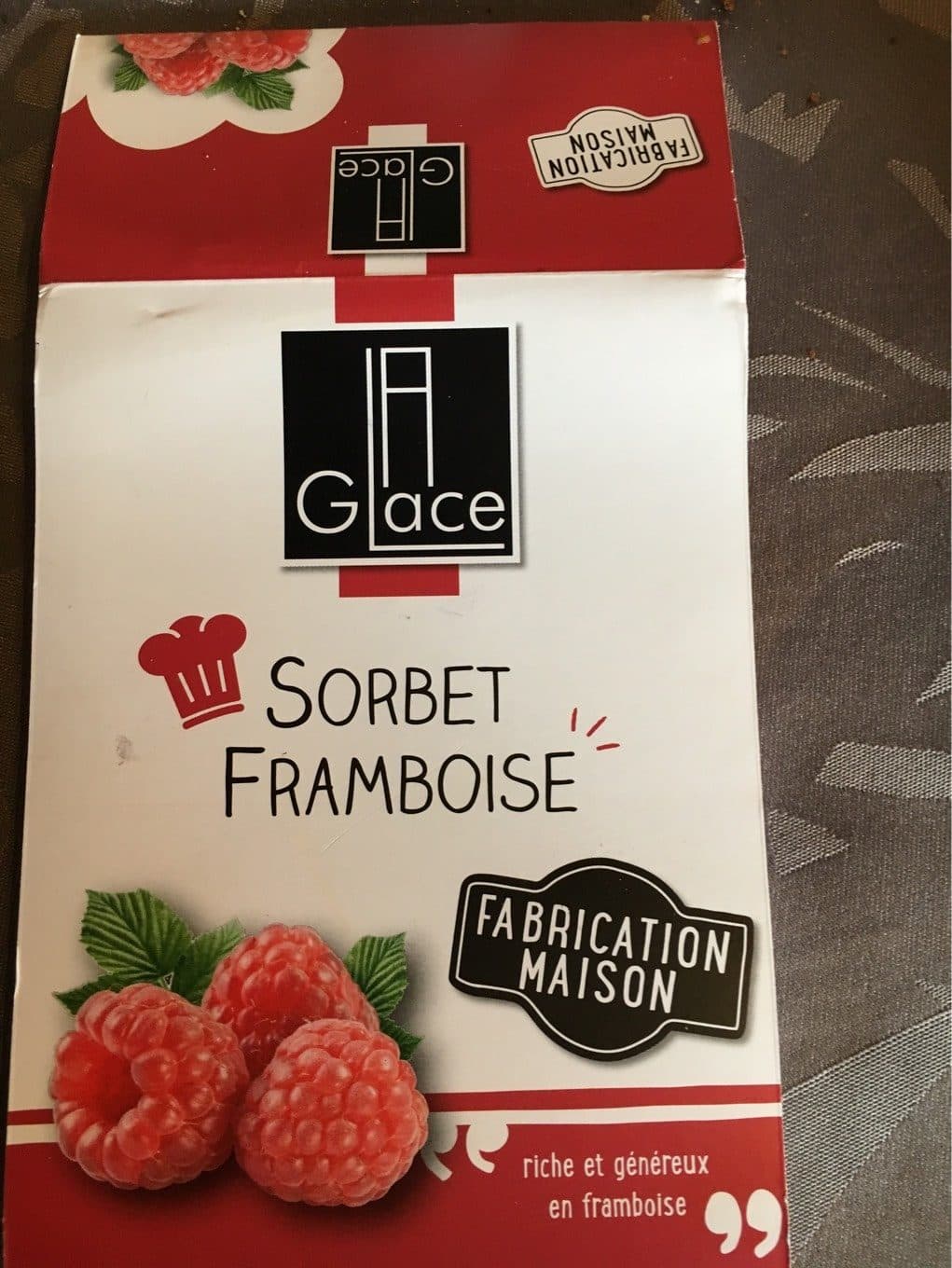 La Glace Sorbet framboise packshot