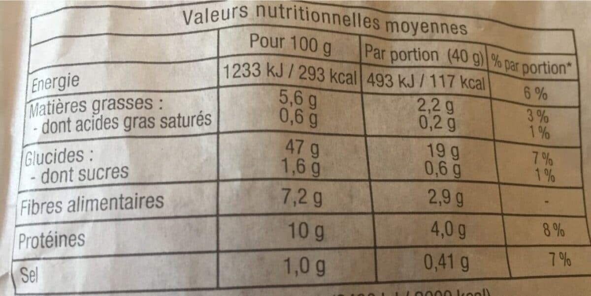 Open Food Facts Baguette aux cereales biologiques packshot
