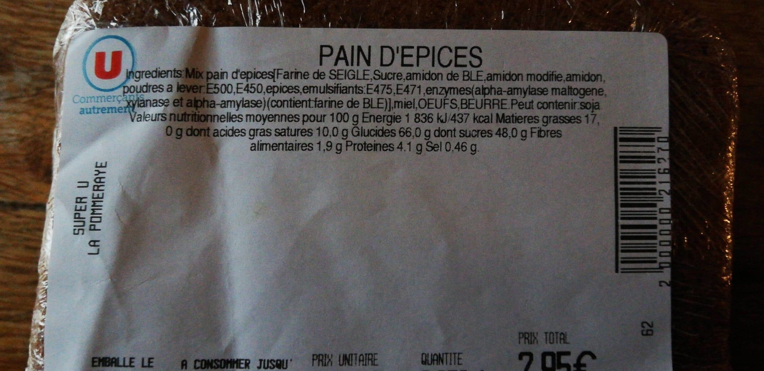 Open Food Facts Pain d'épices packshot
