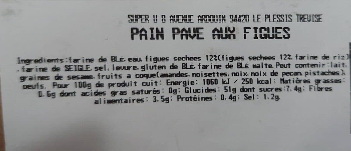 U Pain pave aux figues packshot